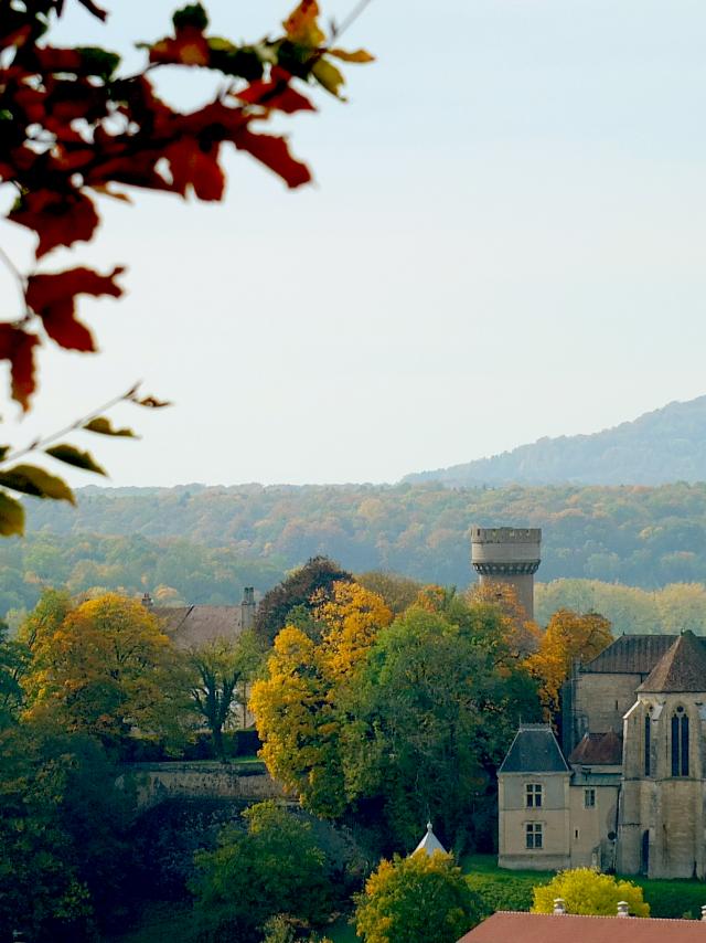 Vue de Neufchâteau en automne